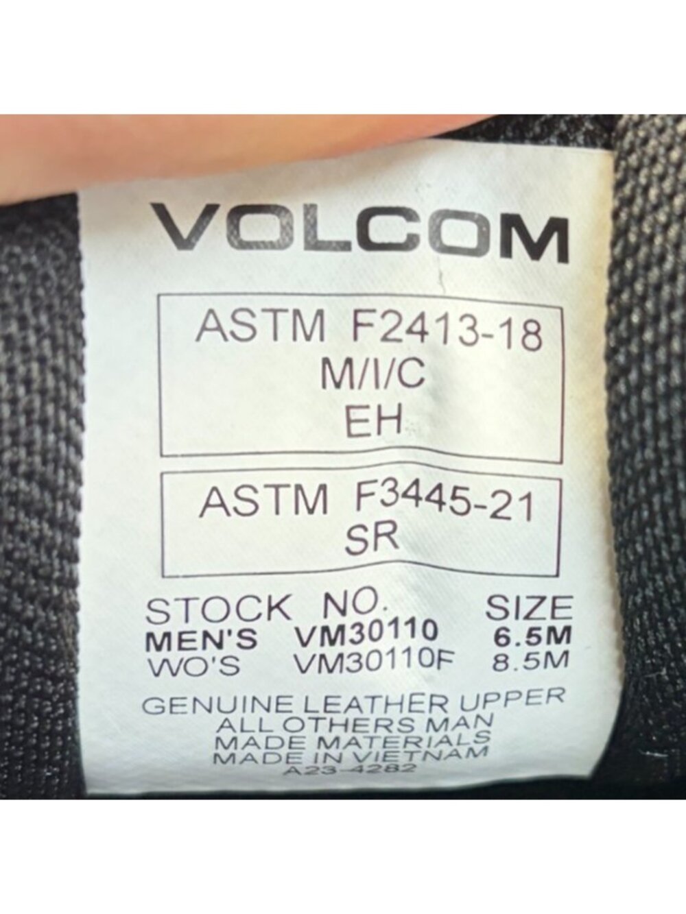 Volcom True Womens Size 8.5 Black White Blue Suede Composite Toe Work Shoes - Picture 9 of 10